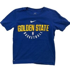 Nike Youth Golden State Warriors Basketball Dri-FIT T-Shirt Blue Size S J4‎